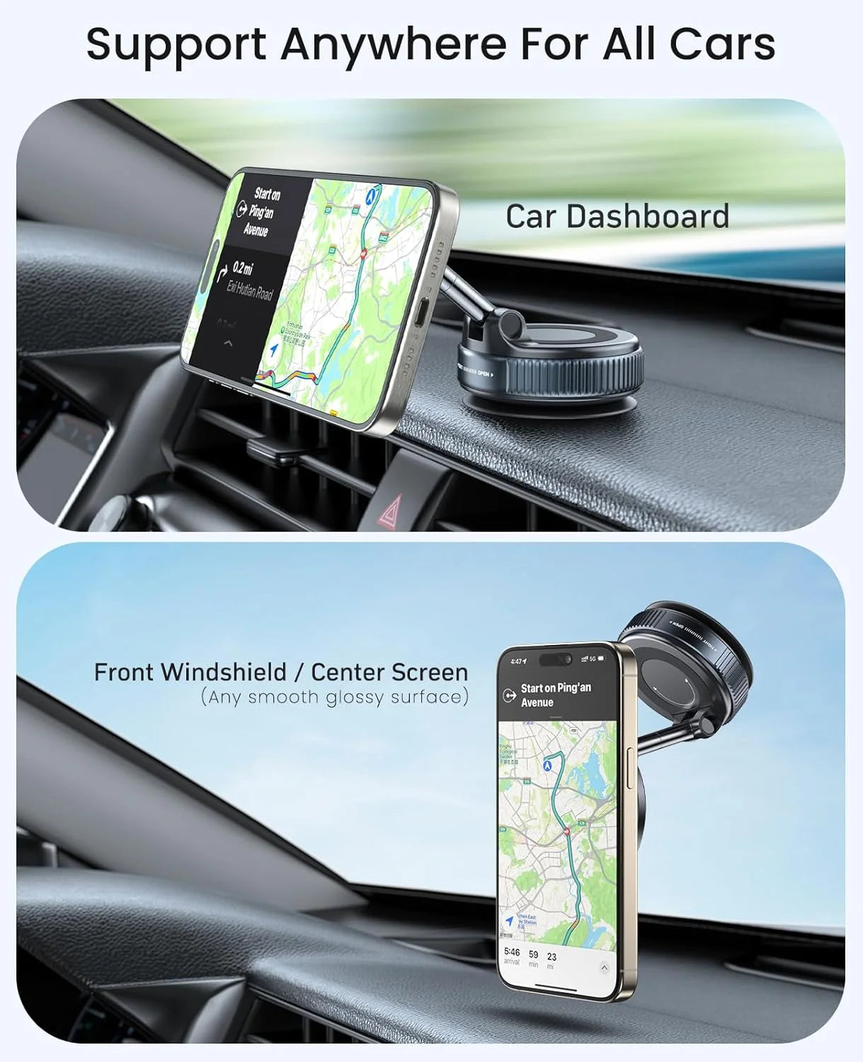 New 360 Foldable Magnetic Car Phone Holder